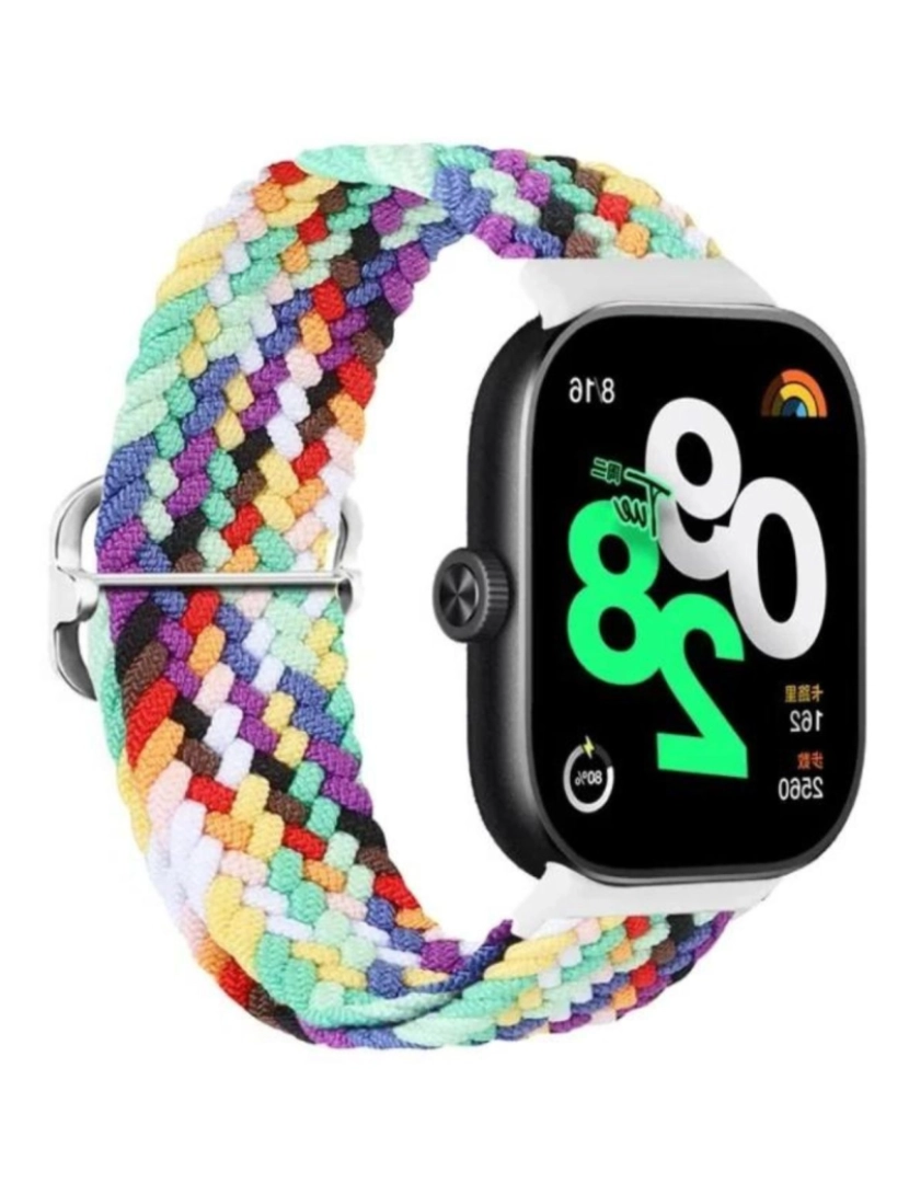 imagem de Bracelete em Nylon trançada ajustável para Xiaomi band 7 Pro Arco Iris2