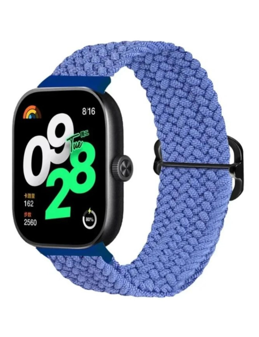 Antiimpacto! - Bracelete em Nylon trançada ajustável para Xiaomi band 7 Pro Azul