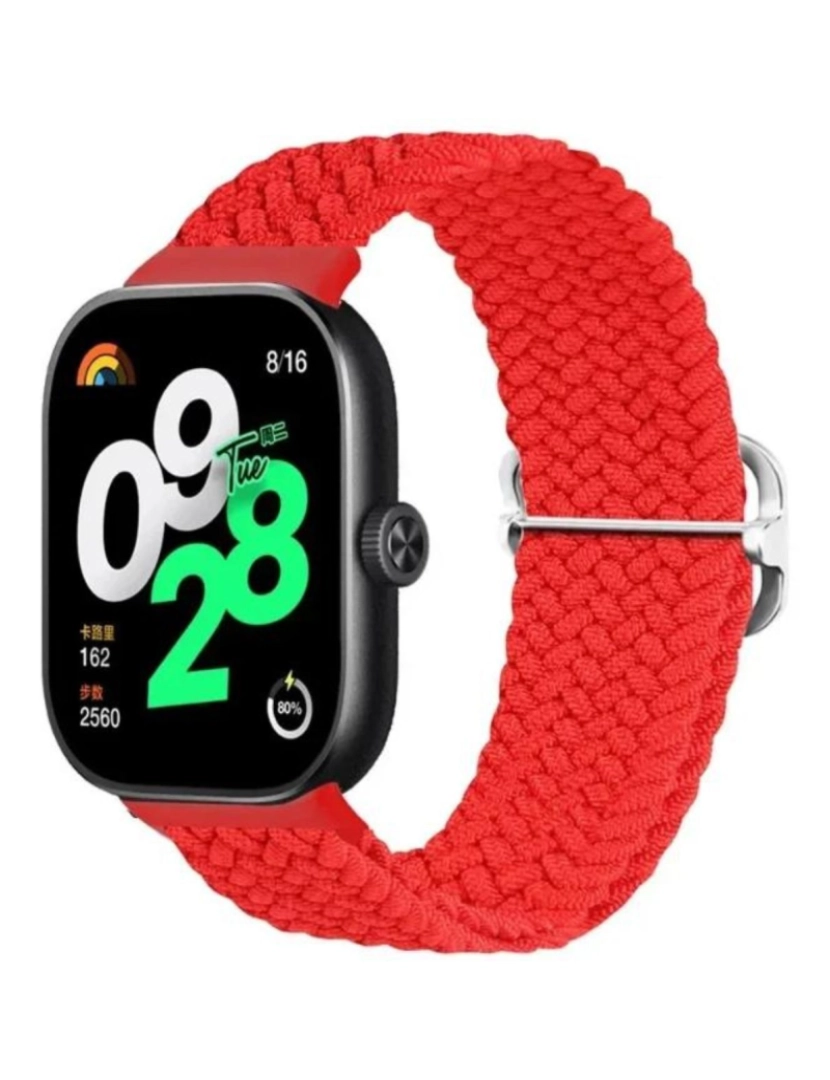 imagem de Bracelete em Nylon trançada ajustável para Xiaomi band 7 Pro Vermelho1