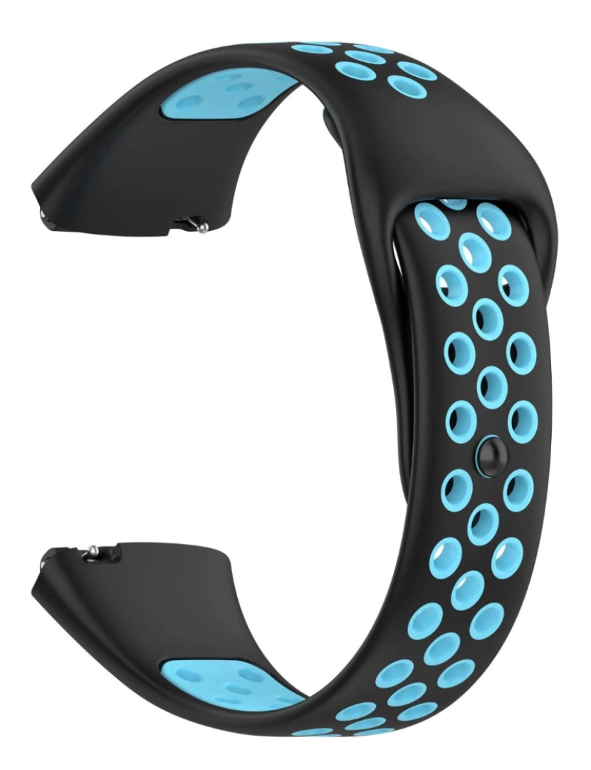 imagem de Bracelete desportivo dual tone para Redmi Watch 3 Active Preto e Azul2