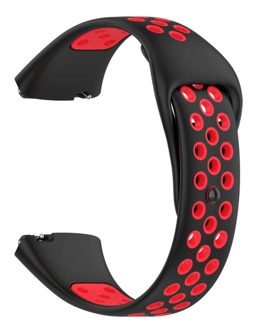 imagem de Bracelete desportivo dual tone para Redmi Watch 3 Active Preto e Vermelho2