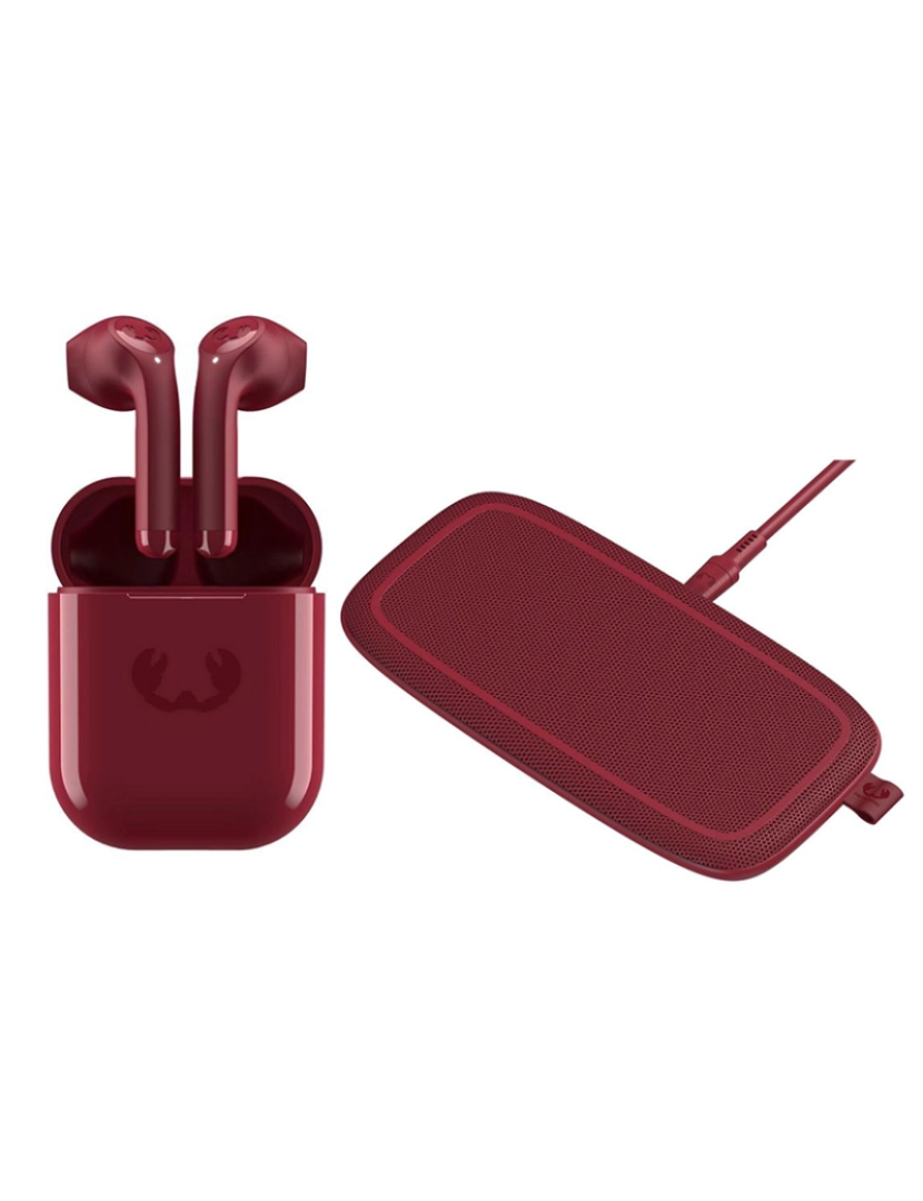 Fresh 'n Rebel - Earpods True Wireless TWINS 2 + Base Carregamento Duo Ruby Red