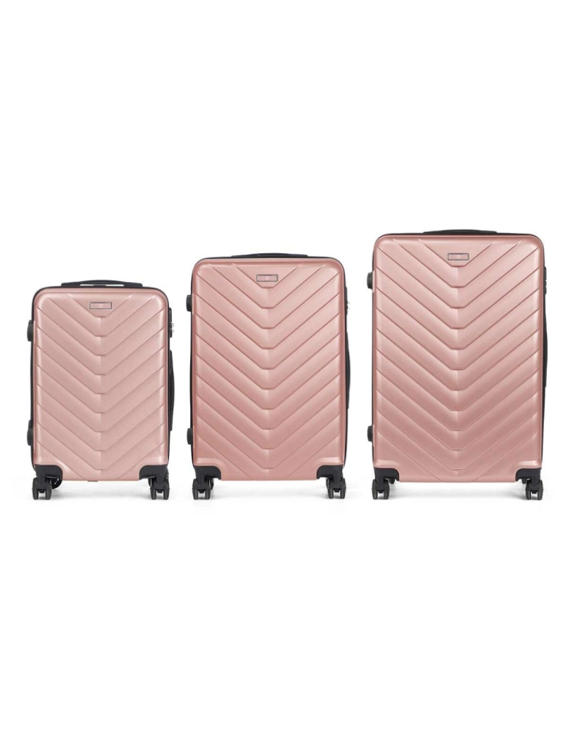 imagem de Conjunto de malas de Viagem Cor de Rosa 3 Peças1