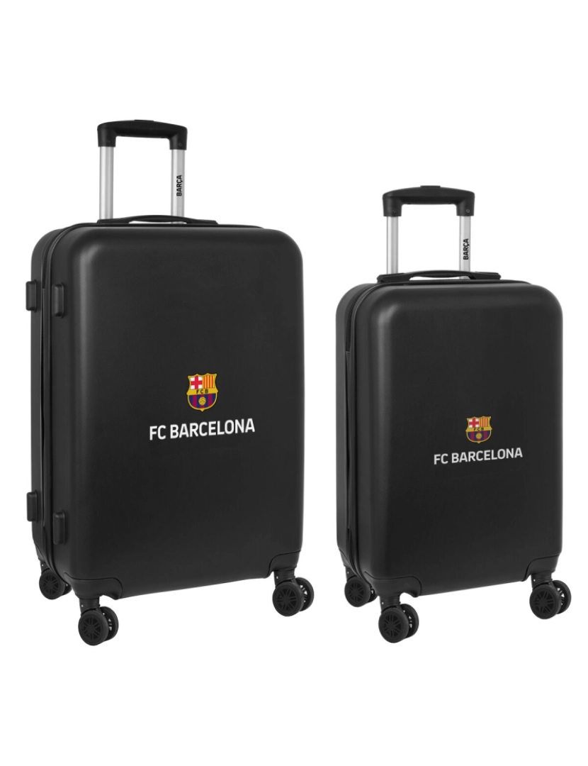 F.c. Barcelona - Conjunto de malas F.C. Barcelona + mediano 24 Trólei Preto 40 x 63 x 26 cm (2 Peças)