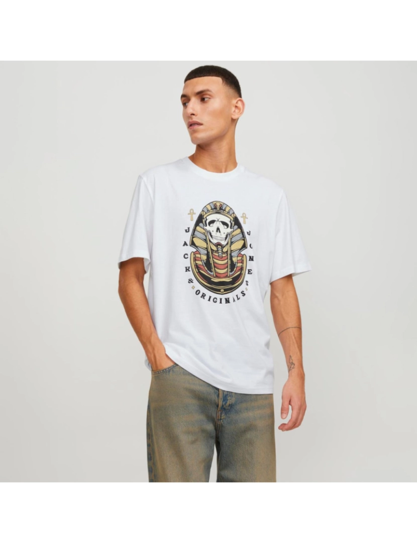 imagem de Jack & Jones Heavens Regular Fit Tee  Branco3