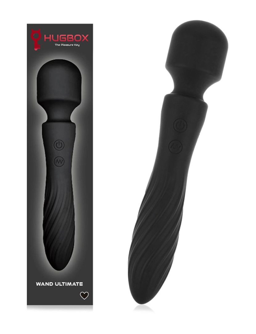 Hugbox - Vibrador Wand - Ponto G - 20 programas - Preto