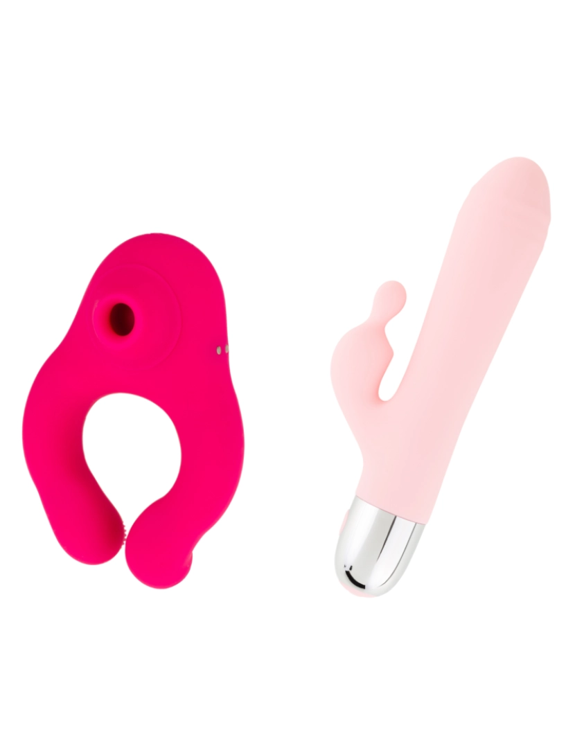 Hugbox - Pack de brinquedos sexuais - Pack 2 produtos - Rosa: estimulador de clitóris e vibrador de ponto G