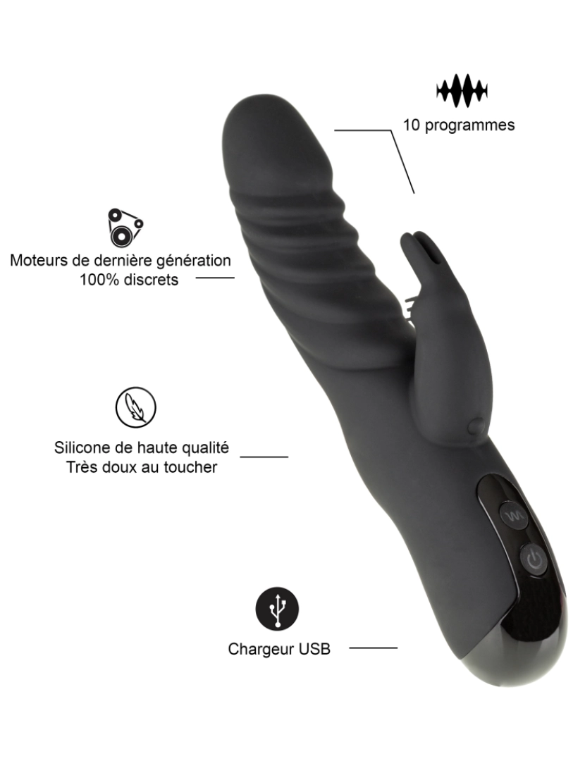 imagem de Pack de brinquedos sexuais - Embalagem Vaginal - Preto e Roxo: vibrador rabbit, vibrador ponto g, vibrador wand, dildo3