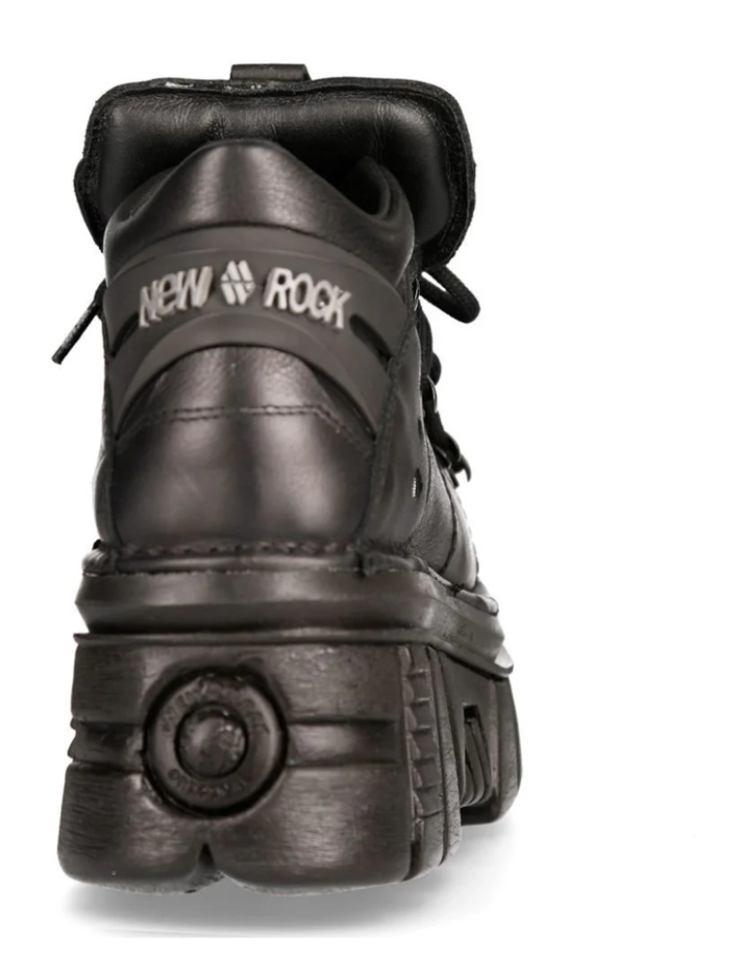 imagem de New Rock 106N-S52 TORRE SAPATOS Metálico Preto Couro Biker Punk Botas Góticas6