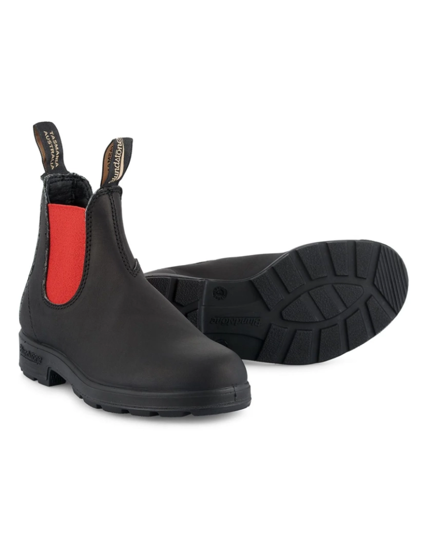 imagem de Bota Chelsea Blundstone #508 Preta Vermelha4