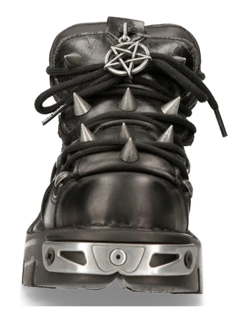 imagem de Botins New Rock Couro Preto com Pontas-110-S14