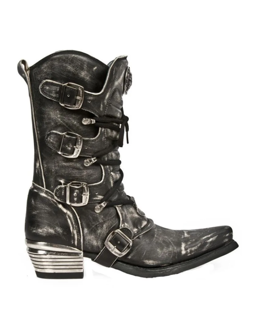 imagem de Botas masculinas de couro Dallas cinza New Rock - M.7993-S33