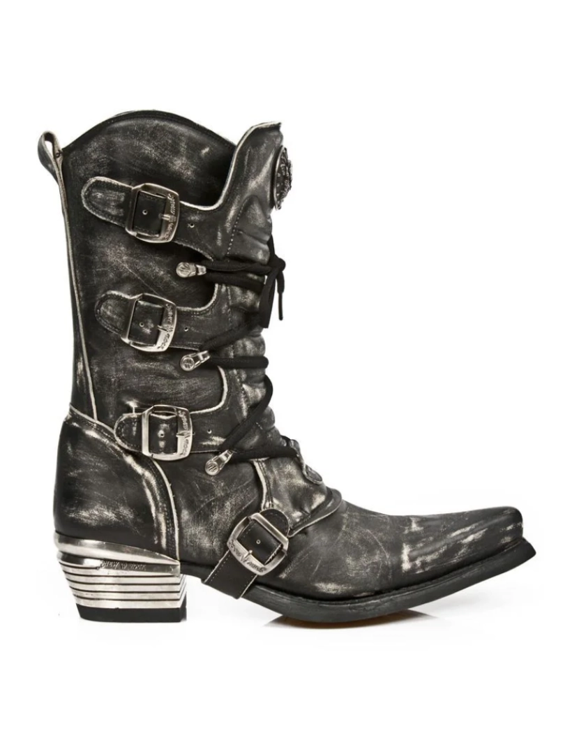 imagem de Botas masculinas de couro Dallas cinza New Rock - M.7993-S37