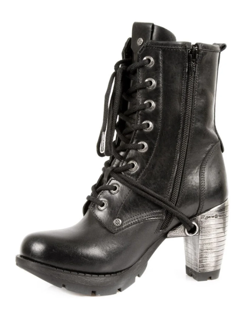 imagem de Botas de trilha góticas de couro preto feminino New Rock - TR001-S15