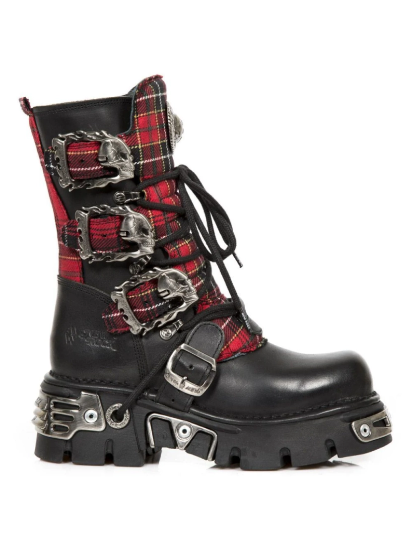 imagem de Botas góticas de couro New Rock Tartan-391T-S13