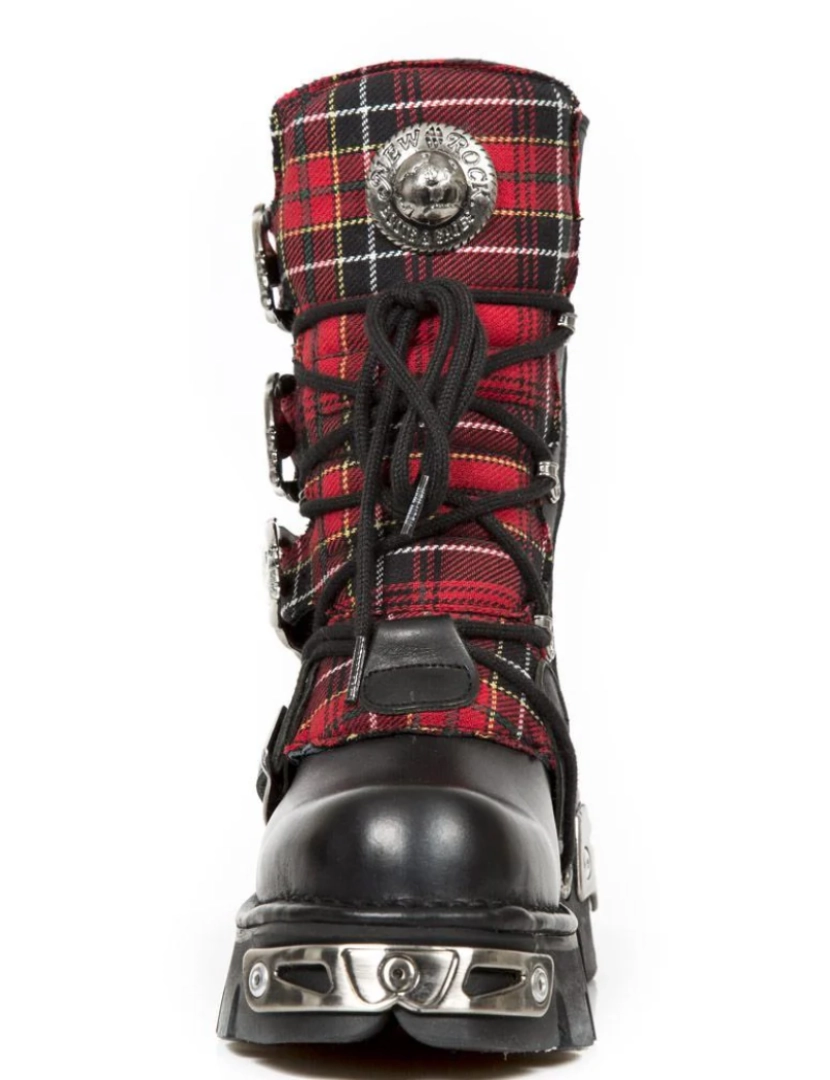 imagem de Botas góticas de couro New Rock Tartan-391T-S14