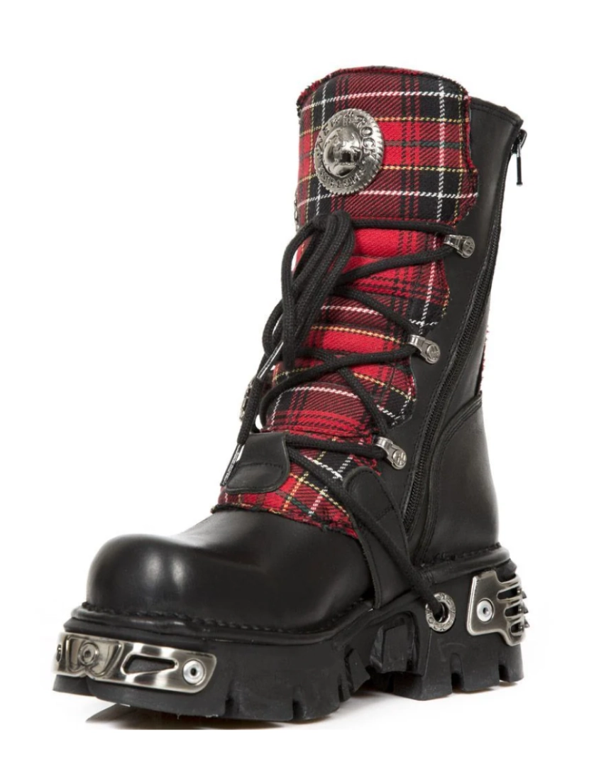 imagem de Botas góticas de couro New Rock Tartan-391T-S15