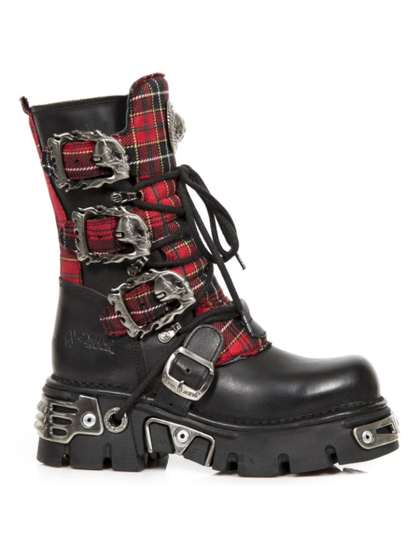 imagem de Botas góticas de couro New Rock Tartan-391T-S17