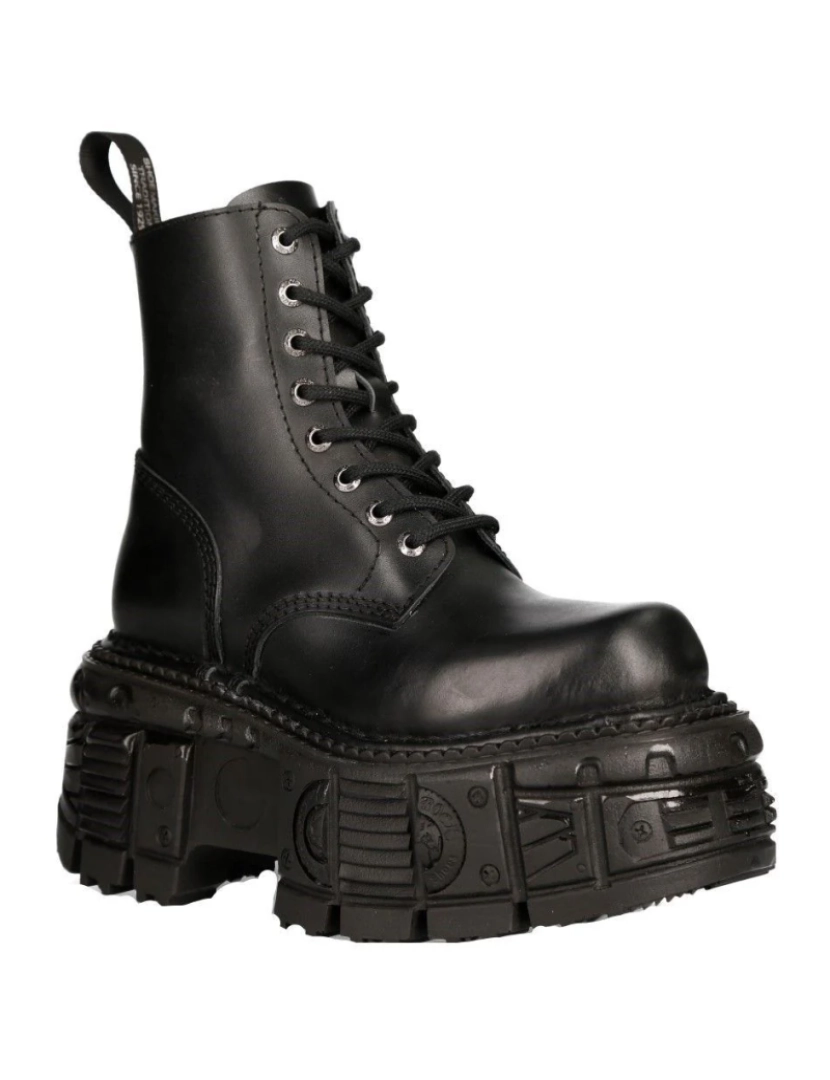 New Rock - Botas de plataforma Techno militar unissex New Rock - M-MILI084N-S5