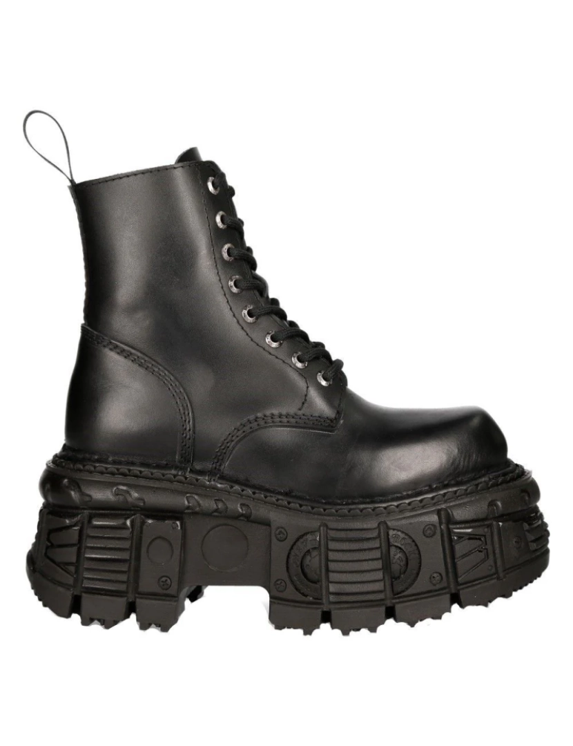 imagem de Botas de plataforma Techno militar unissex New Rock - M-MILI084N-S53