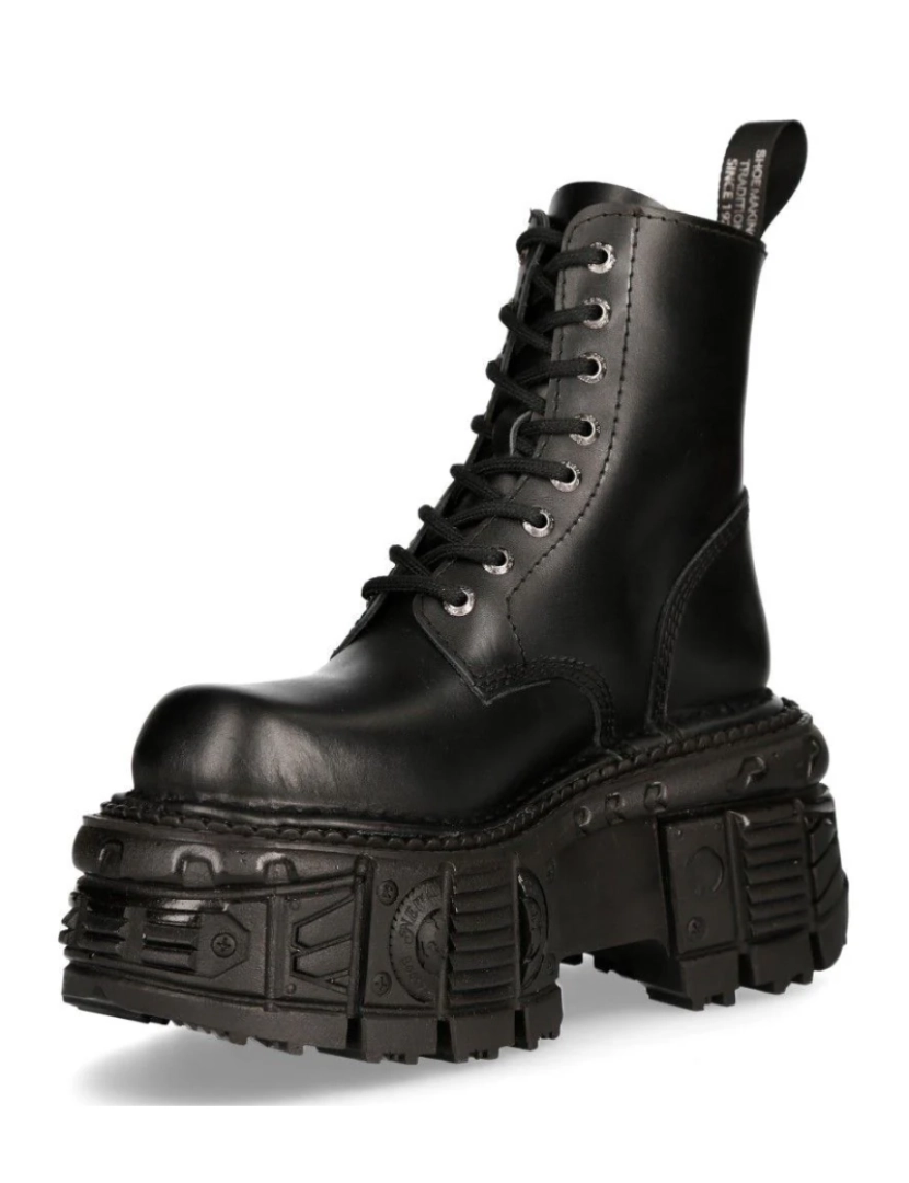 imagem de Botas de plataforma Techno militar unissex New Rock - M-MILI084N-S55