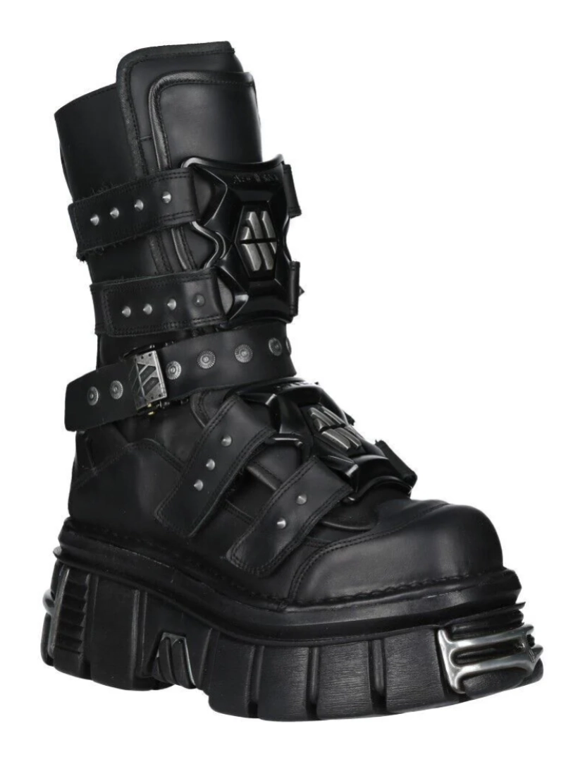 imagem de Botas de couro com plataforma New Rock Goth-M-MET422-S12