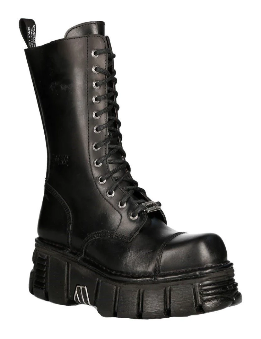 imagem de Botas Techno Biker New Rock Unissex Pretas Metálicas - M-MILI211C-C11