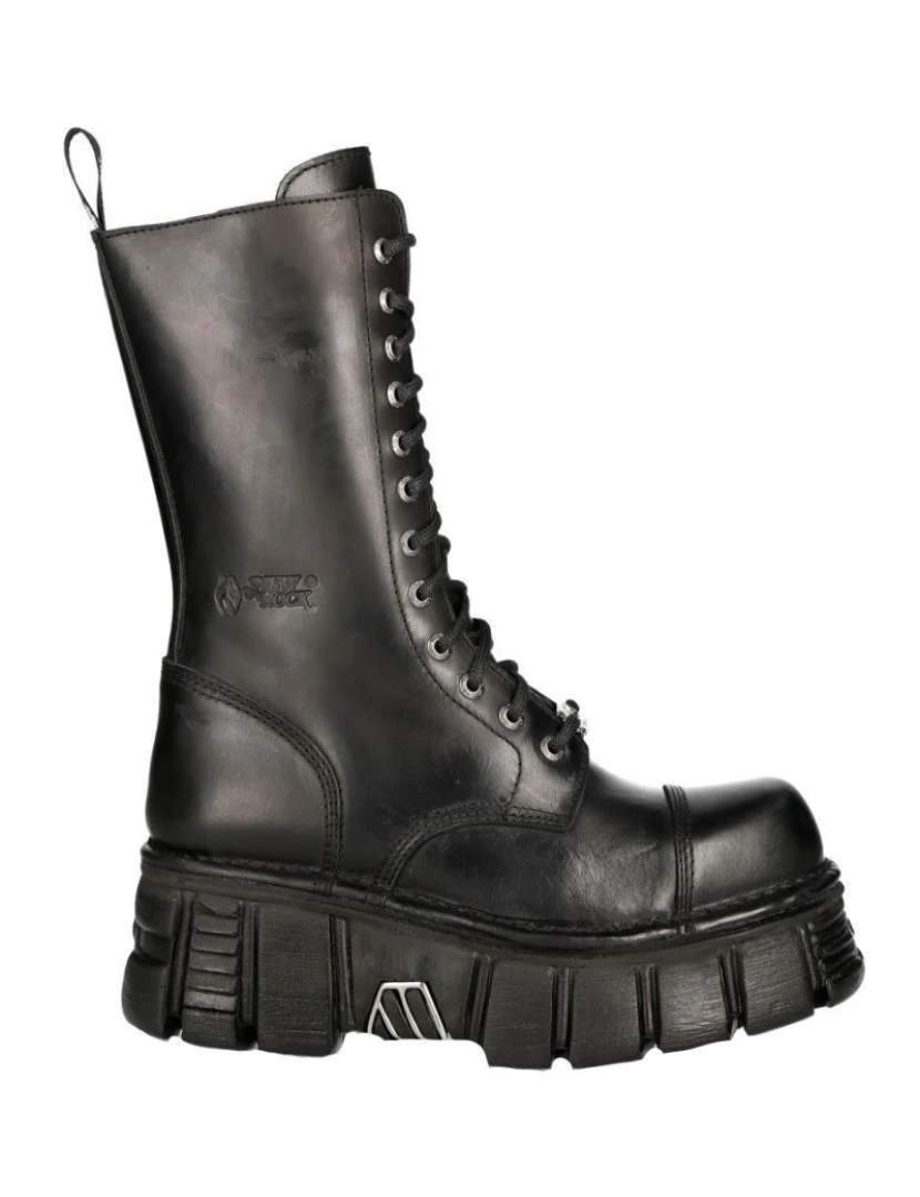 imagem de Botas Techno Biker New Rock Unissex Pretas Metálicas - M-MILI211C-C13