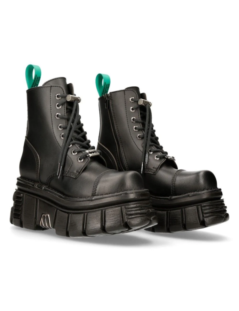 imagem de Botas de plataforma de combate de couro vegano New Rock - TANKMILI083-VS27