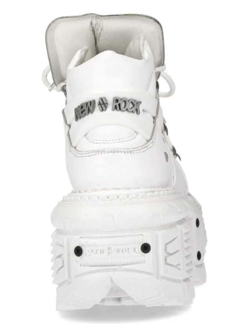 imagem de Botas punk góticas de couro branco unissex New Rock - M-TANK106-C15