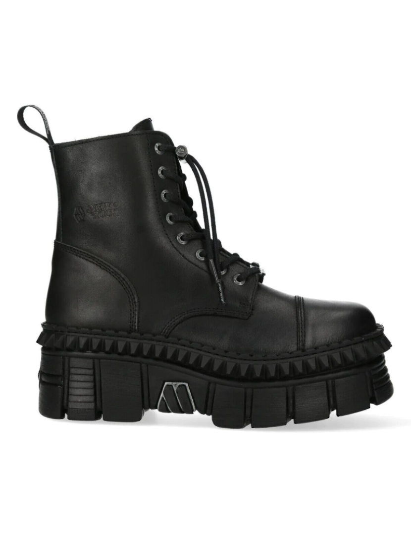 New Rock - Botas New Rock Couro Preto-WALL083CCT-S6