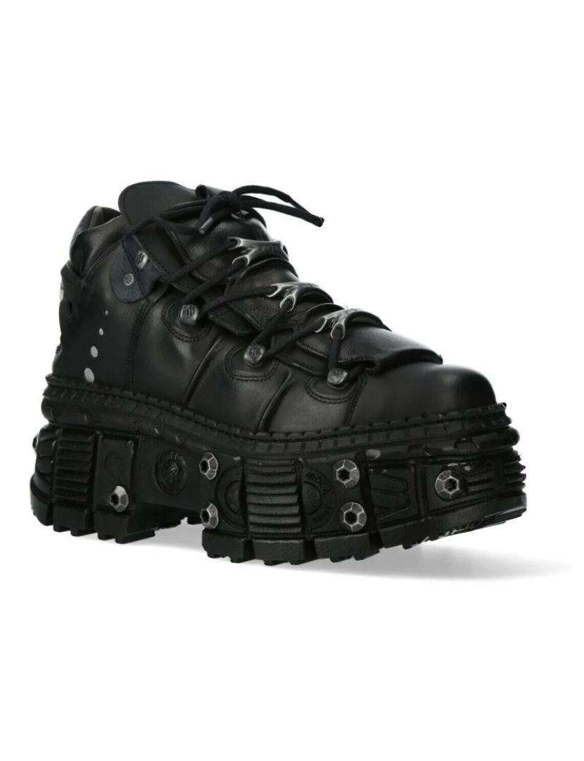 imagem de Botas de tornozelo de couro gótico New Rock-WALL106-S253