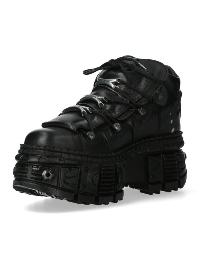 imagem de Botas de tornozelo de couro gótico New Rock-WALL106-S255