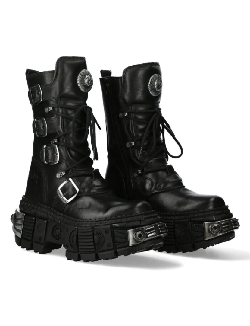 imagem de Botas de couro gótico New Rock Mid Calf-WALL1473-S32