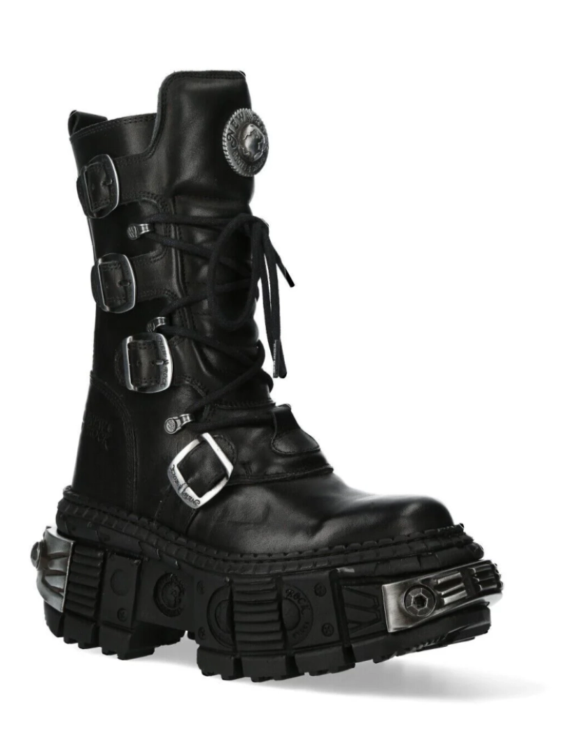 imagem de Botas de couro gótico New Rock Mid Calf-WALL1473-S33