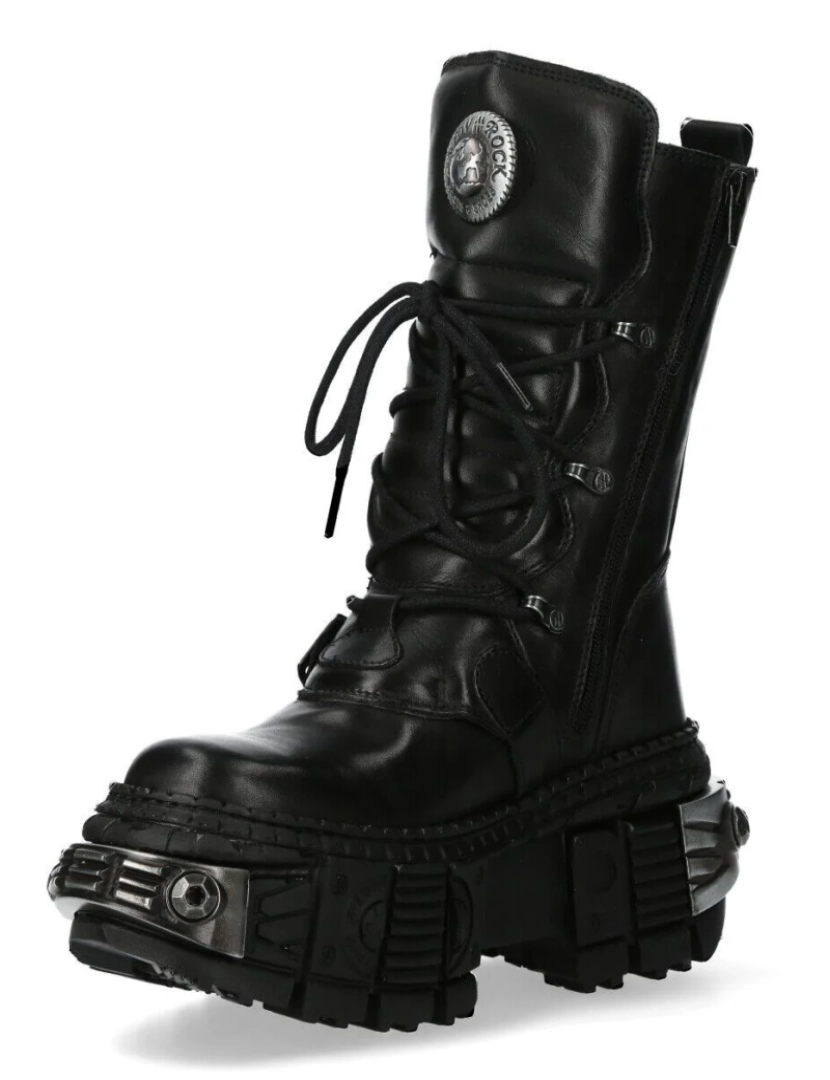 imagem de Botas de couro gótico New Rock Mid Calf-WALL1473-S35