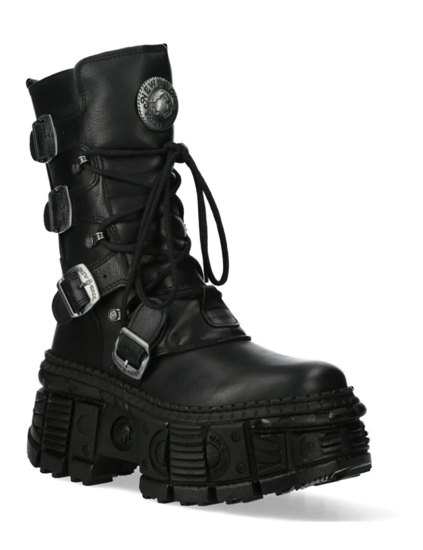 imagem de Botas góticas de couro de cano médio New Rock-WALL373-S53