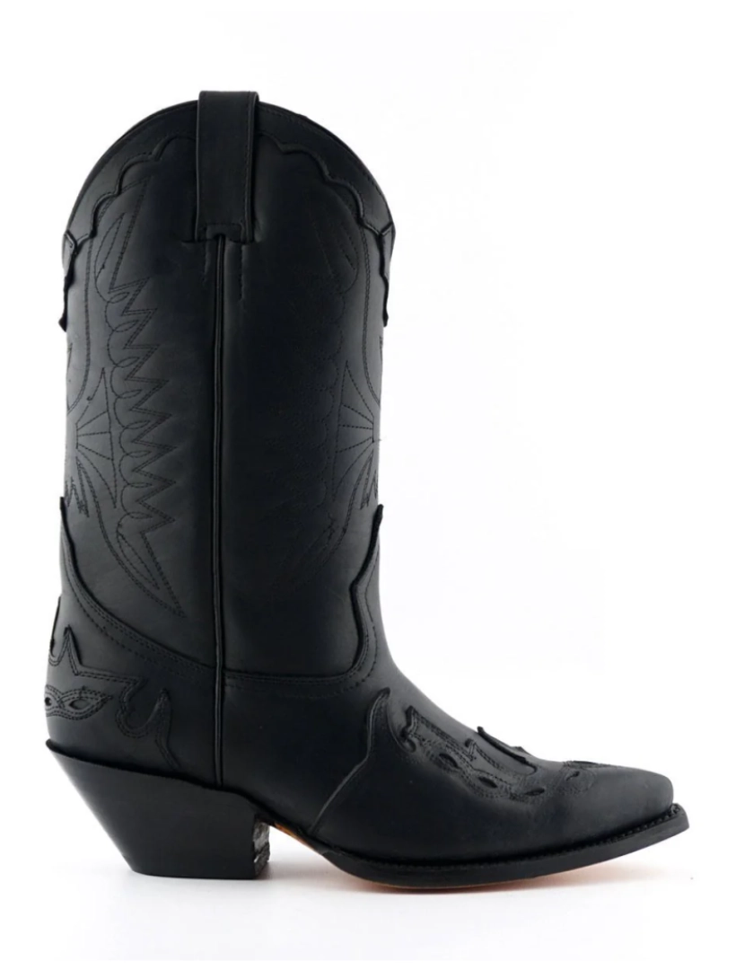 imagem de Botas de cowboy unissex de couro preto Grinders-Arizona HI1