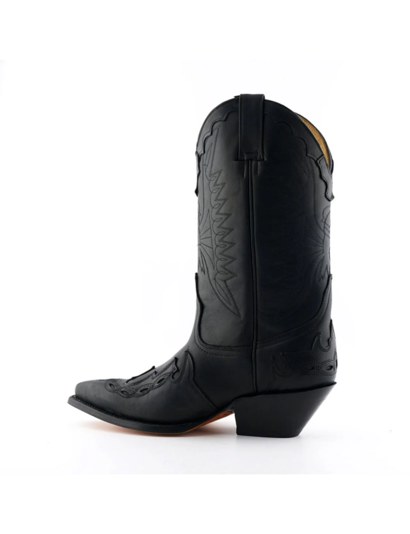 imagem de Botas de cowboy unissex de couro preto Grinders-Arizona HI2