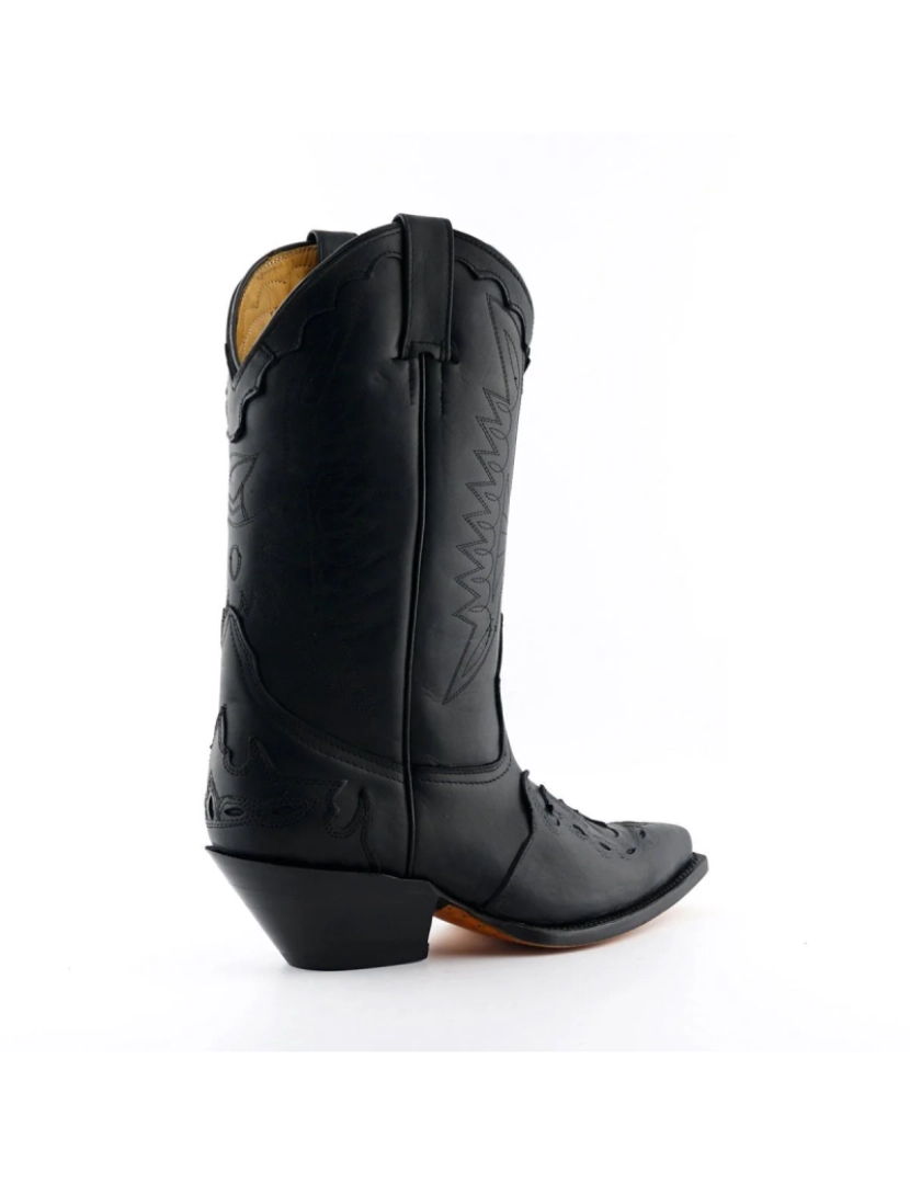 imagem de Botas de cowboy unissex de couro preto Grinders-Arizona HI3