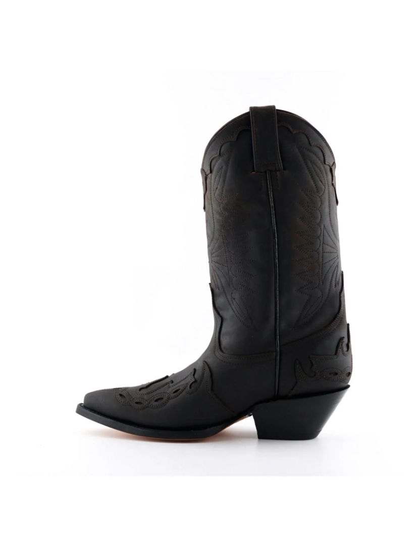 imagem de Botas de cowboy de couro marrom unissex Grinders-Arizona HI2