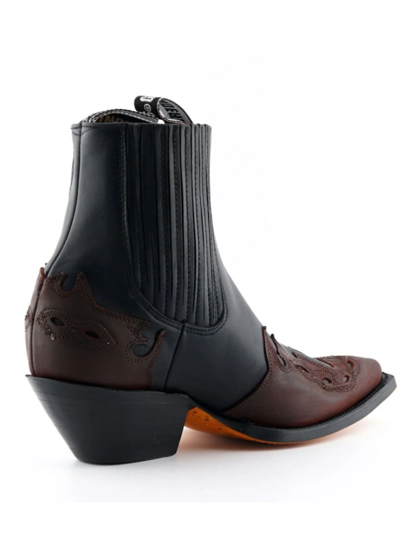 imagem de Botas ocidentais unissex de couro preto Grinders - Arizona Lo5