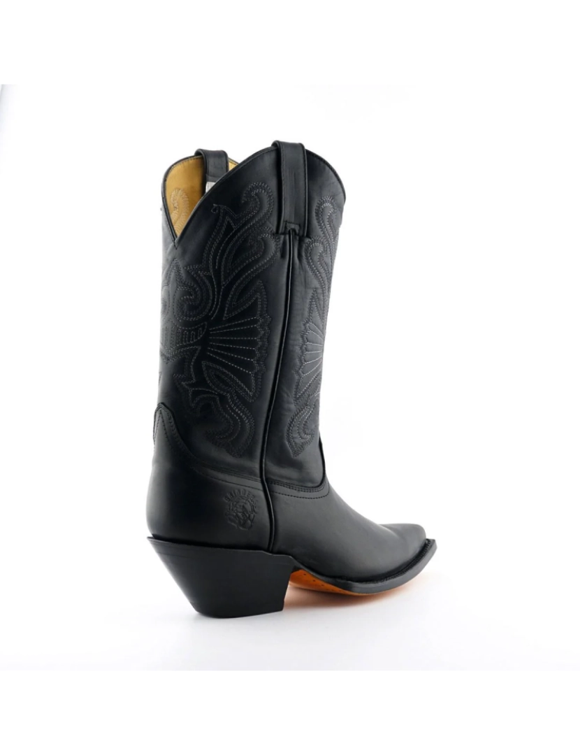 imagem de Botas de cowboy ocidentais de couro preto Grinders-Buffalo6