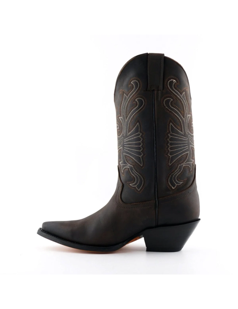 imagem de Botas de cowboy ocidentais de couro marrom Grinders-Buffalo2