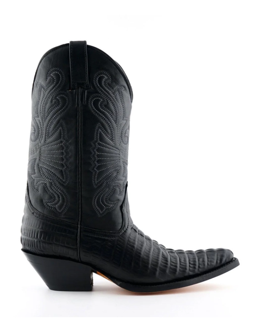 imagem de Botas de cowboy ocidentais de couro preto Grinders - Carolina1