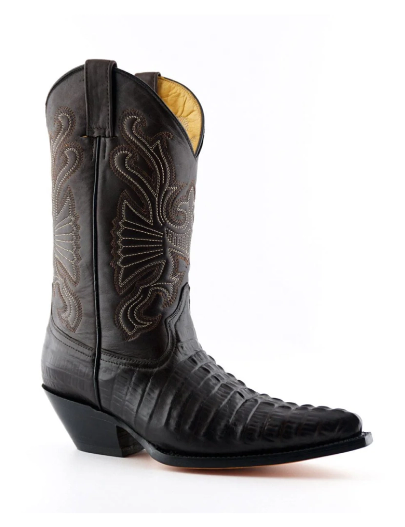 imagem de Botas de cowboy ocidentais de couro marrom Grinders - Carolina3