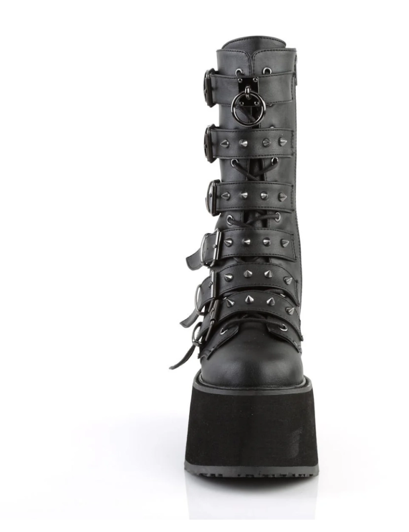 imagem de Demonia Damned 225 Botas pretas com plataforma de meia panturrilha2