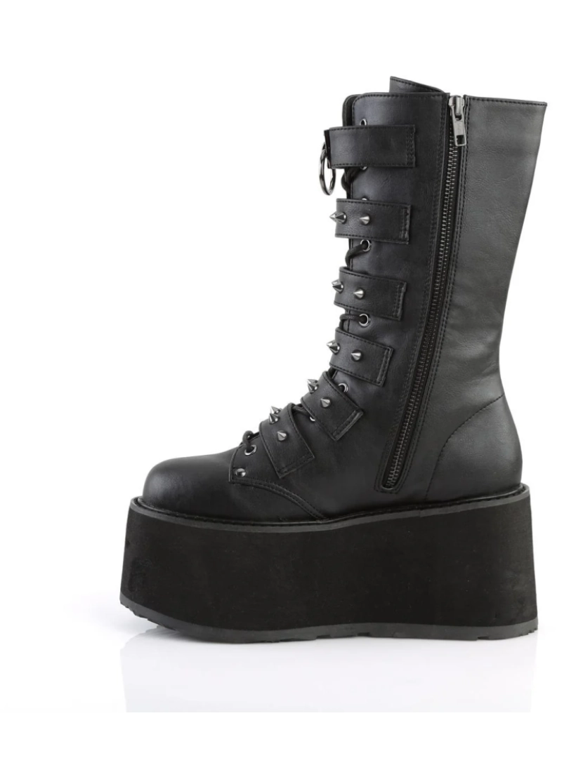 imagem de Demonia Damned 225 Botas pretas com plataforma de meia panturrilha3