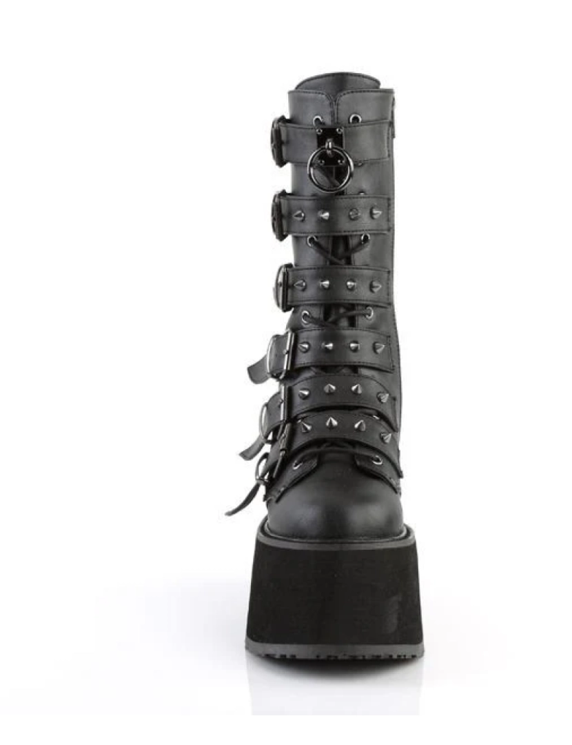 imagem de Demonia Damned 225 Botas pretas com plataforma de meia panturrilha6