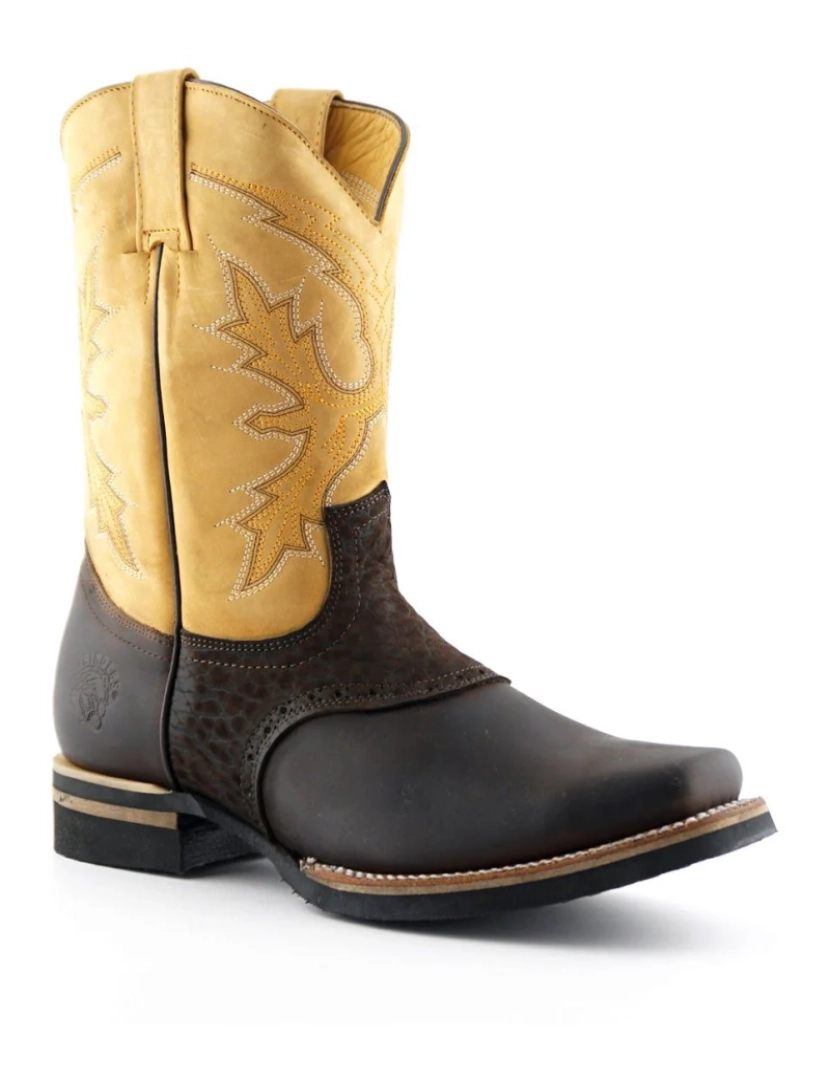 imagem de Botas Chelsea Cowboy de couro bronzeado Grinders - Frontier6